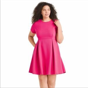 Hutch pink dress fit and flare summer